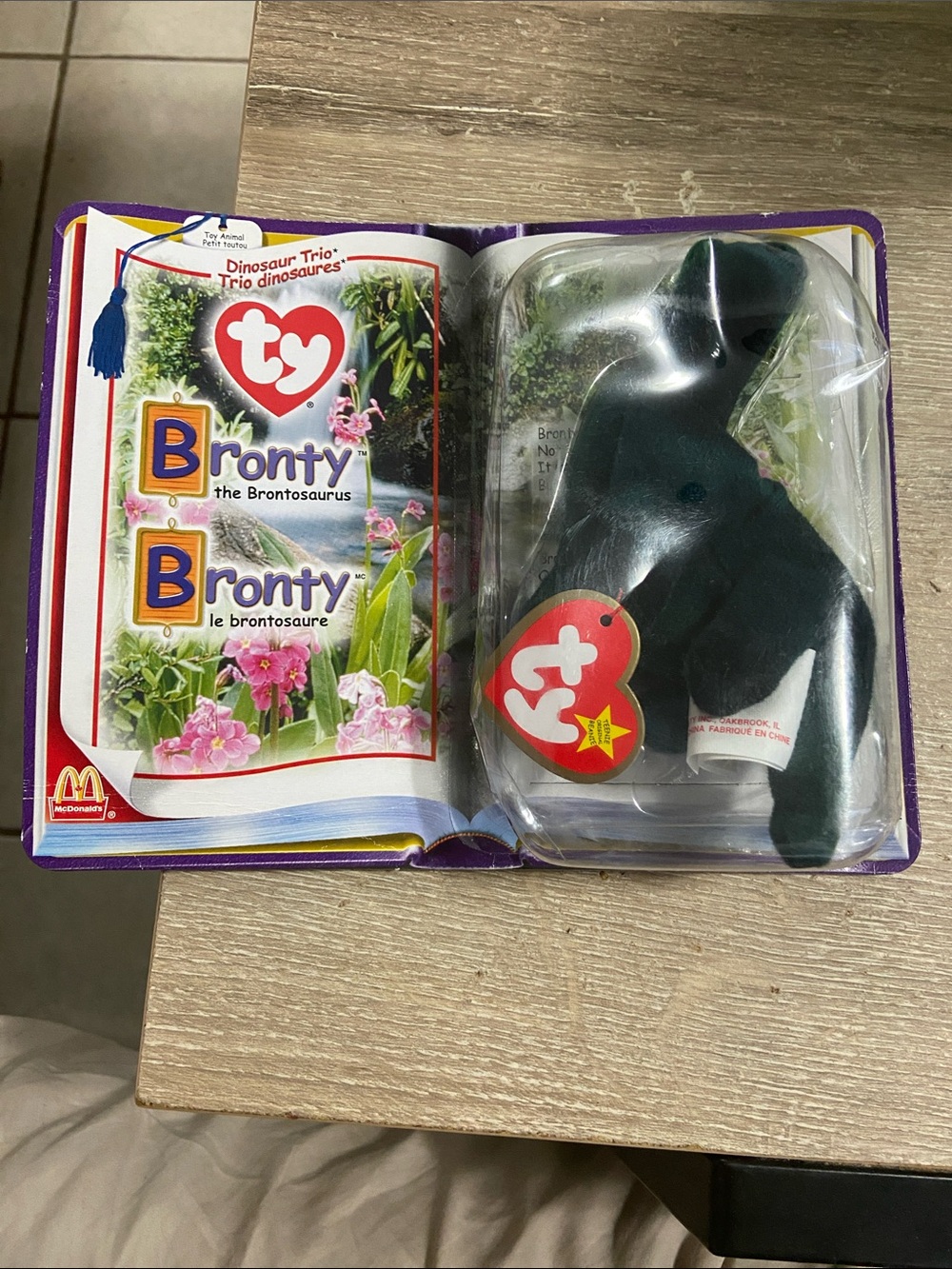 Ty Bronty Beanie Babies Mcdonald's Dinosaur Trio Collection 2000 Retired Rare
